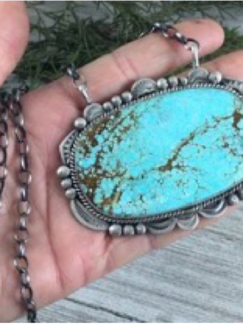 Big Gilbert Tom #8 Turquoise Bar Statement Necklace